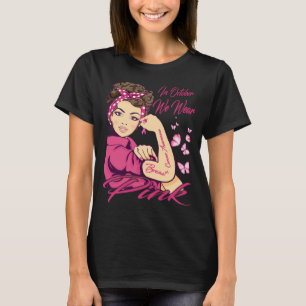 Camiseta Em outubro, Vestimos Cancer de mama preto-rosa