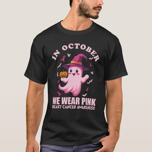 Camiseta Em outubro Vestimos Cancer Rosa (Frente)