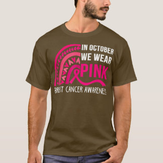 Camiseta Em outubro, Vestimos Cancer rosa-arco-íris no 