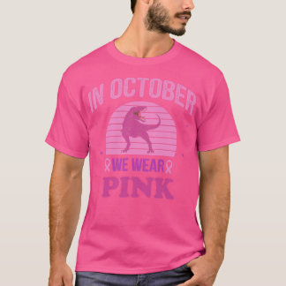 Camiseta Em outubro, Vestimos Dinossauros Rosa Que Podem Fa