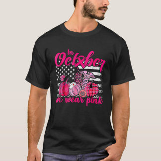 Camiseta Em outubro, Vestimos Enfermeira Rosa-Pumpkin Mama-