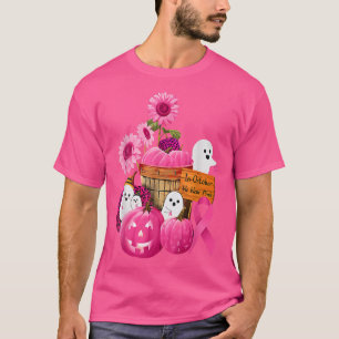 Camiseta Em outubro Vestimos Fantasmas Rosa E Pumpkins Para