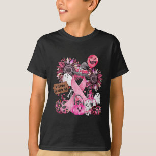 Camiseta Em outubro Vestimos Fita Rosa Ghost Halloween Bre