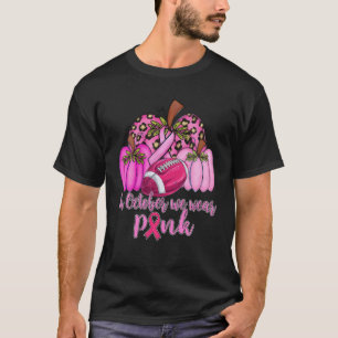 Camiseta Em outubro Vestimos Futebol Rosa Pumpkin Breast Ca
