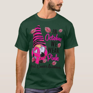 Camiseta Em outubro Vestimos Gnomo Rosa Cancer Mama Awaren