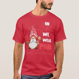 Camiseta Em outubro Vestimos Gnomo Rosa Cancer Mama Awaren