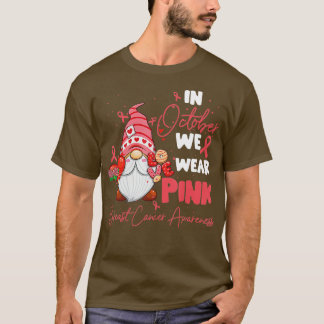 Camiseta Em outubro Vestimos Gnomo Rosa Cancer Mama Awaren