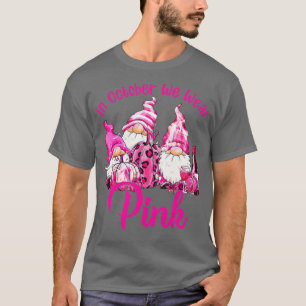Camiseta Em outubro Vestimos Gnomo Rosa Cancer Mama Awaren