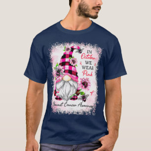 Camiseta Em outubro Vestimos Gnomo Rosa Cancer Mama Awaren
