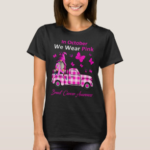 Camiseta Em outubro, Vestimos Gnomos De Cancer Da Mama Rosa