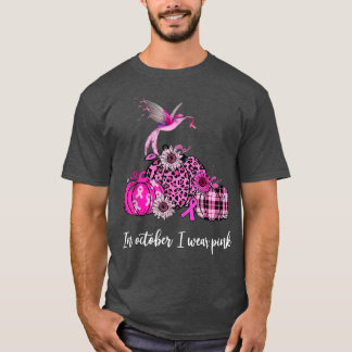 Camiseta Em outubro, Vestimos "Leopardo Rosa", "Mama de Hum