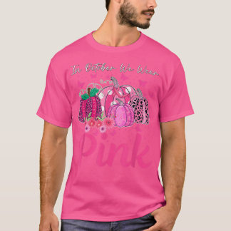 Camiseta Em outubro, Vestimos Mata De Abóbora-Puma Rosa