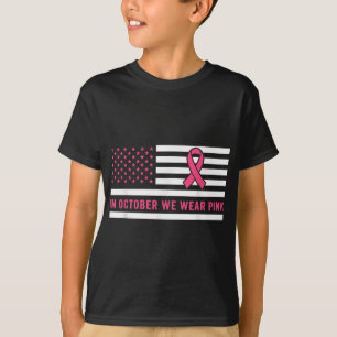 Camiseta Em outubro, Vestimos Mo de Sensibilização do Cance