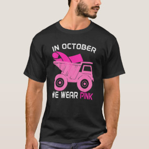 Camiseta Em outubro, Vestimos O Cancer A Da Mama De Caminhõ