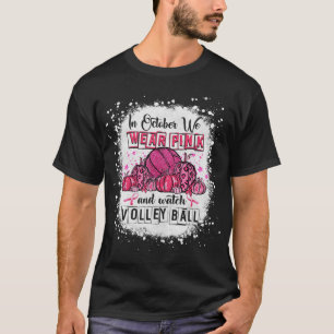 Camiseta Em outubro, vestimos o Cancer A de Voleibol rosa