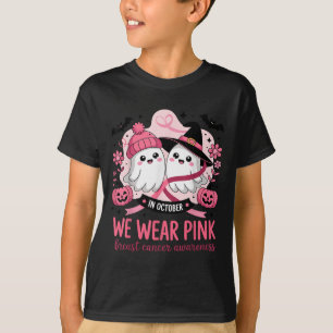 Camiseta Em outubro, Vestimos O Cancer Da Mama De Bruxas Nk