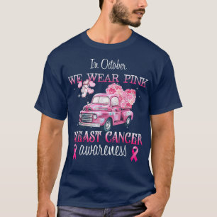 Camiseta Em outubro, Vestimos O Cancer De Mama Rosa