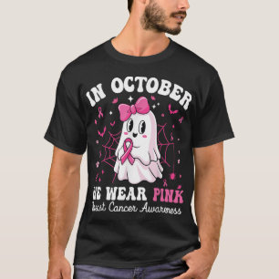 Camiseta Em outubro Vestimos O Cancer De Mama Rosa Boo-Fant