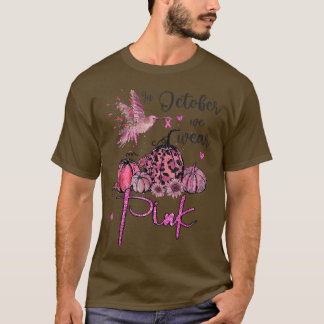 Camiseta Em outubro, Vestimos O Cancer De Mama Rosa-Pumpkin