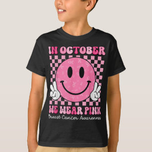 Camiseta Em outubro, Vestimos o conhecimento do Cancer de f