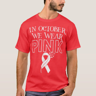 Camiseta Em outubro, Vestimos o conhecimento do Cancer de f