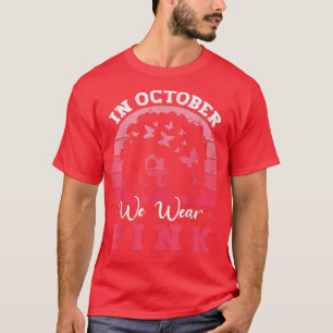 Camiseta Em outubro, Vestimos o conhecimento do Cancer de f