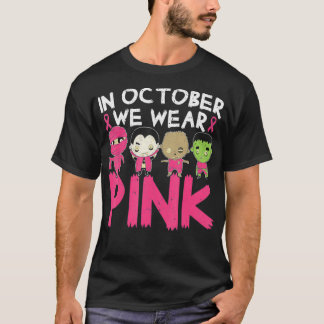 Camiseta Em outubro Vestimos o Dia das Bruxas do Cancer de 