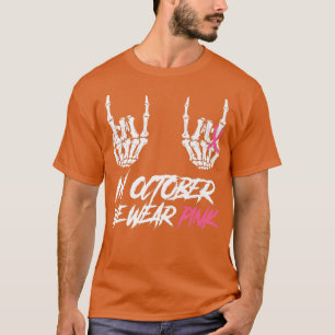 Camiseta Em outubro, Vestimos o Halloween do esqueleto roch