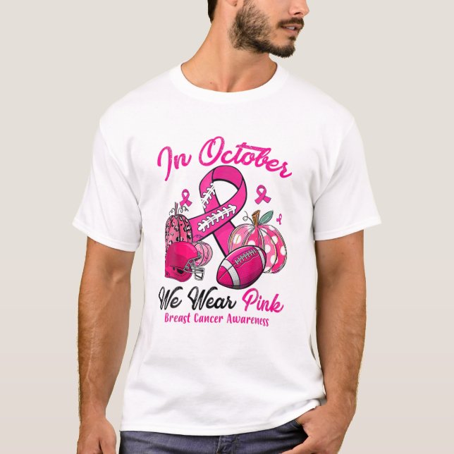 Camiseta Em Outubro, Vestimos O Rosa E Assistimos À Pumpkin (Frente)