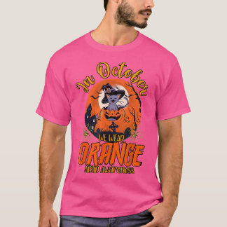 Camiseta Em outubro Vestimos Orange ADHD 844