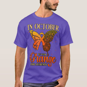 Camiseta Em outubro Vestimos Orange ADHD 846