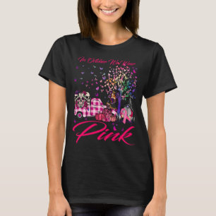 Camiseta Em outubro, Vestimos Pink Gnomo Pumpkin Skull