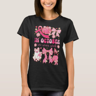 Camiseta Em outubro, Vestimos Pink Halloween Preppy Ghost B
