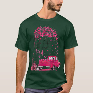 Camiseta Em outubro, Vestimos Pink Truck Pumpkin Autumn Bre
