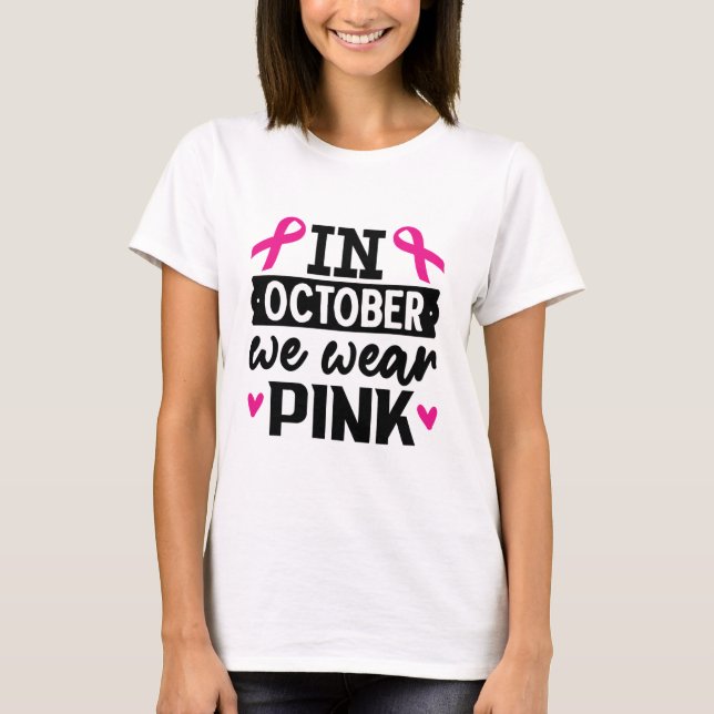 Camiseta Em outubro vestimos rosa (Frente)