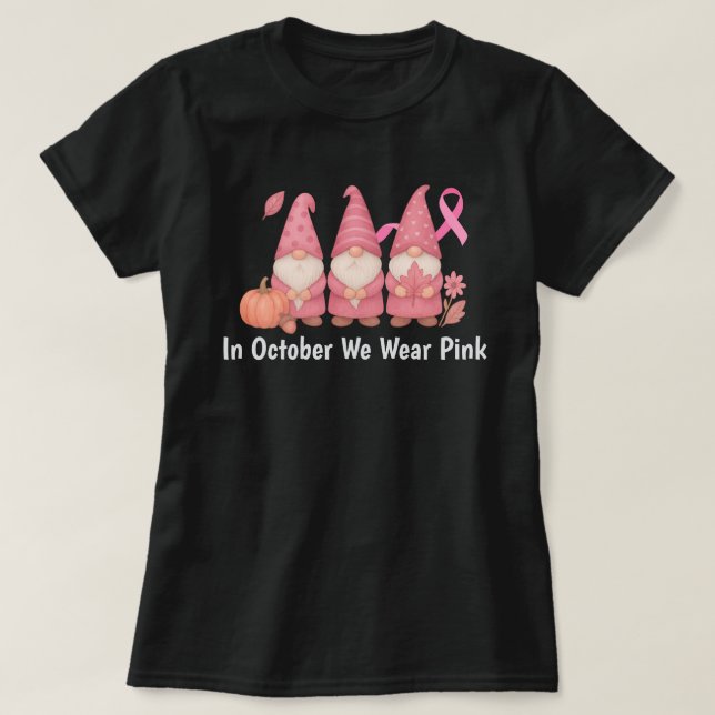 Camiseta Em outubro Vestimos Rosa (Frente do Design)