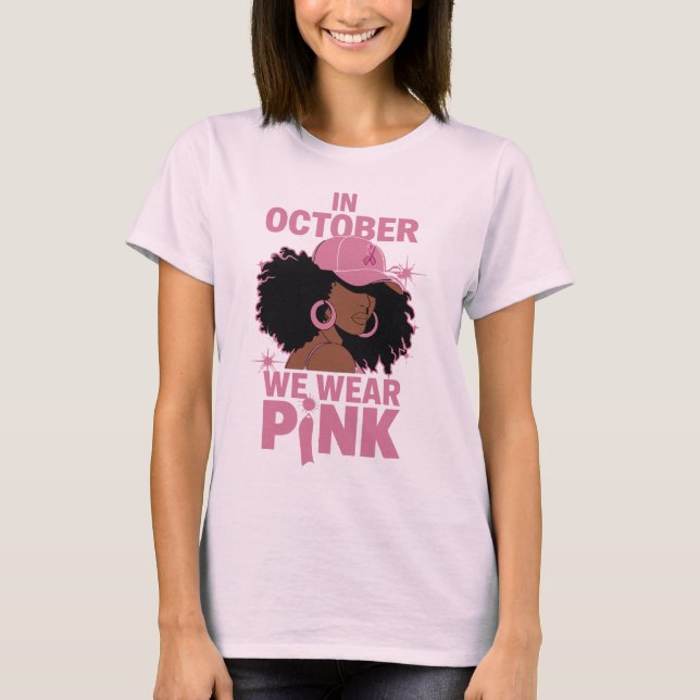 Camiseta Em outubro Vestimos Rosa (Frente)