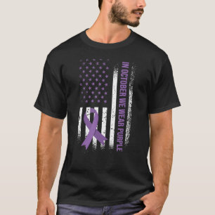 Camiseta Em outubro Vestimos Roxo - Violência Doméstica Em