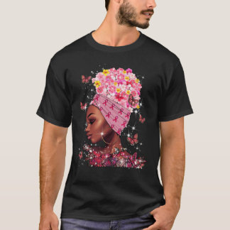 Camiseta Em outubro Vestimos uma mulher negra rosa
