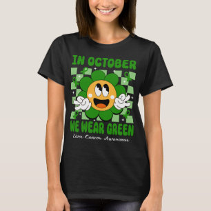 Camiseta Em Outubro Vestimos Verde Para Câncer de figado