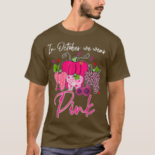 Camiseta Em outubro Vista Dentista de Cancer de Mama Rosa