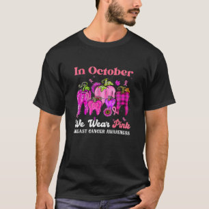 Camiseta Em outubro, Visto "Denti" de Consciência do Cancer