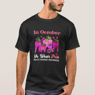 Camiseta Em outubro, Visto "Denti" de Consciência do Cancer