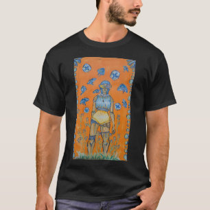 Camiseta em pé entre as geléias