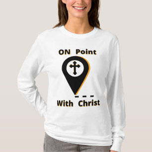 Camiseta Em ponto com a mulher bíblica Cristo