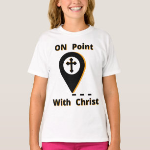 Camiseta Em ponto com Cristo da garota bíblica