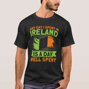 Camiseta Em Qualquer Dia Eu Passei Na Irlanda, Irlanda Vint