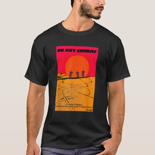 Camiseta Em qualquer Poster de filme clássico de moto de do (Frente)