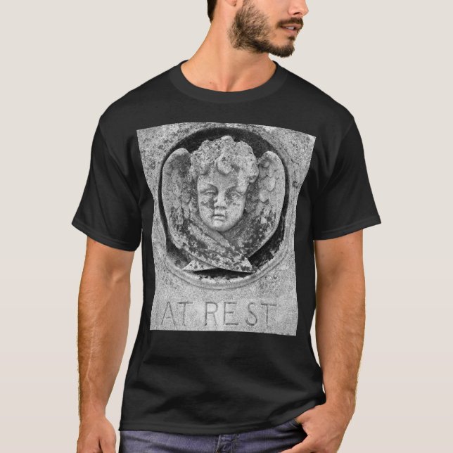 Camiseta "EM REPOUSO" t-shirt gótico do querubim (Frente)