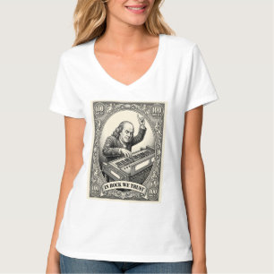 Camiseta Em Rocha Confiamos 100 Rochas Tecladista Franklin